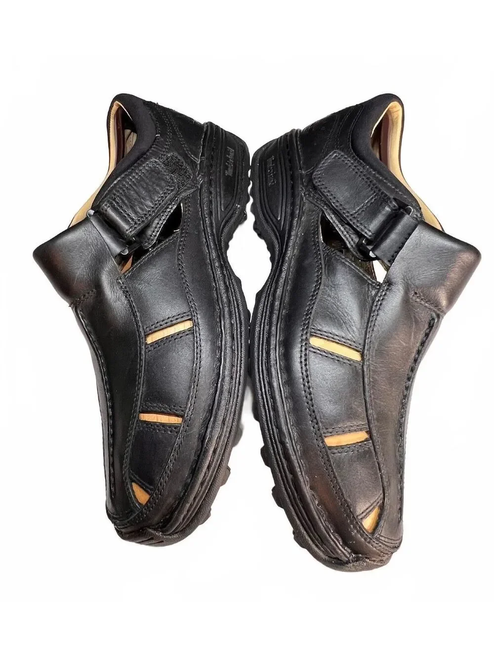 Timberland Altamont Fisherman Sandals 10M Black Leather Slip On Gorpcore Granola